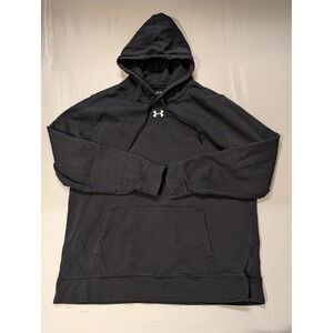 Under Armour Men's 2XL Black Hoodie Loose Fit Logo Pullover Sweatshirt